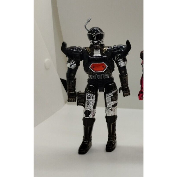1996 Beetle Borg Shadow Borg Black Silver Action Figure Bandai - Beetleborg - Picture 3 of 3